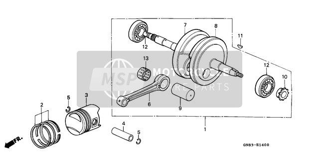 Honda C90 1996 Crankshaft/Piston for a 1996 Honda C90